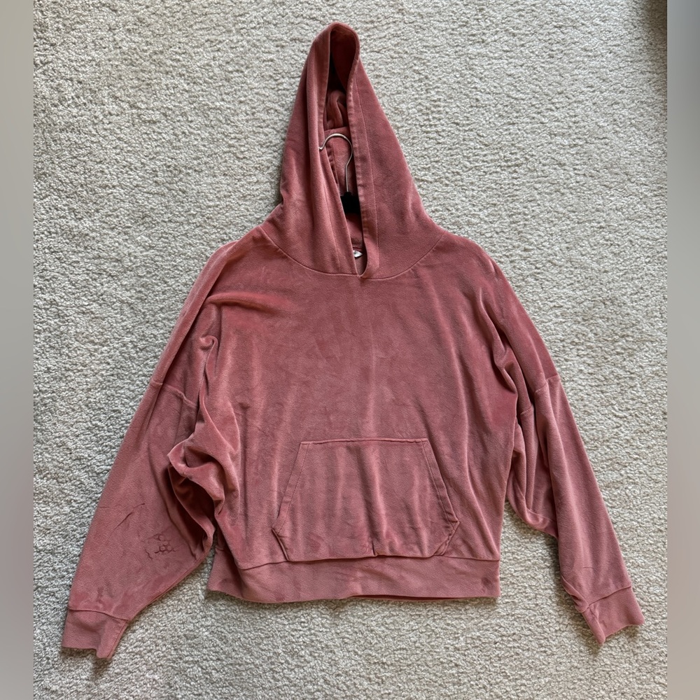 Pink/Salmon Velvet-Like Women’s Hoodie
